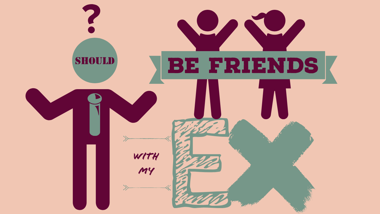 Friends with your ex. Stay with friends. Friendship with your ex. The remains. Be a friend.