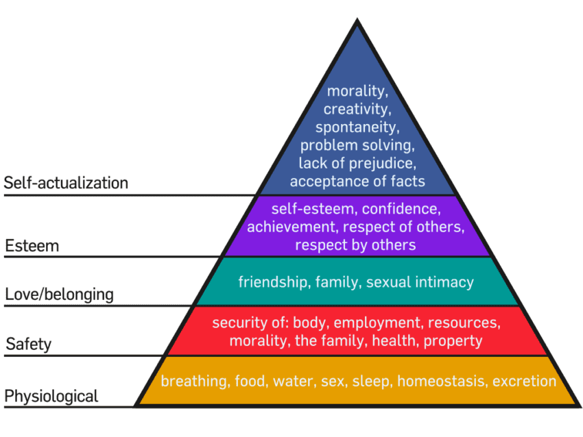 Maslow's hierarchy of basic human needs