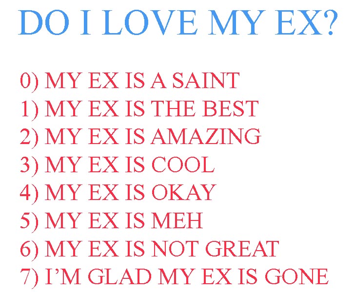 do I really love my ex