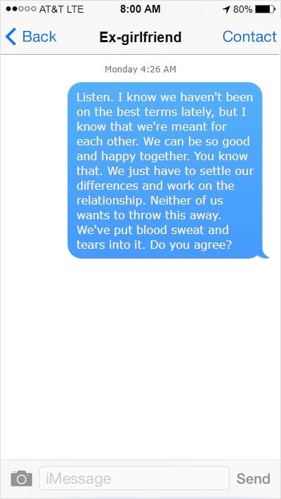 Boyfriend ex paragraph your to 50 Text
