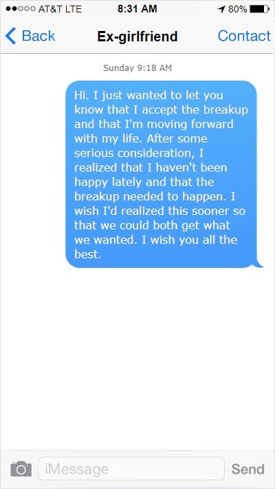 Sweet break up texts