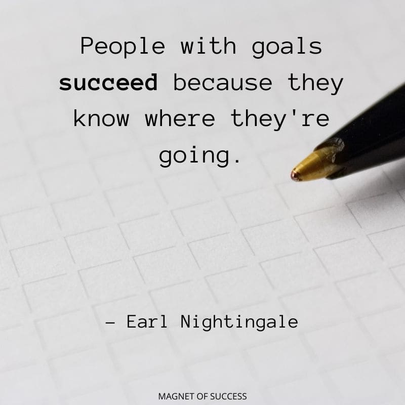 People with goals succeed because they know where they're going - Earl Nightingale